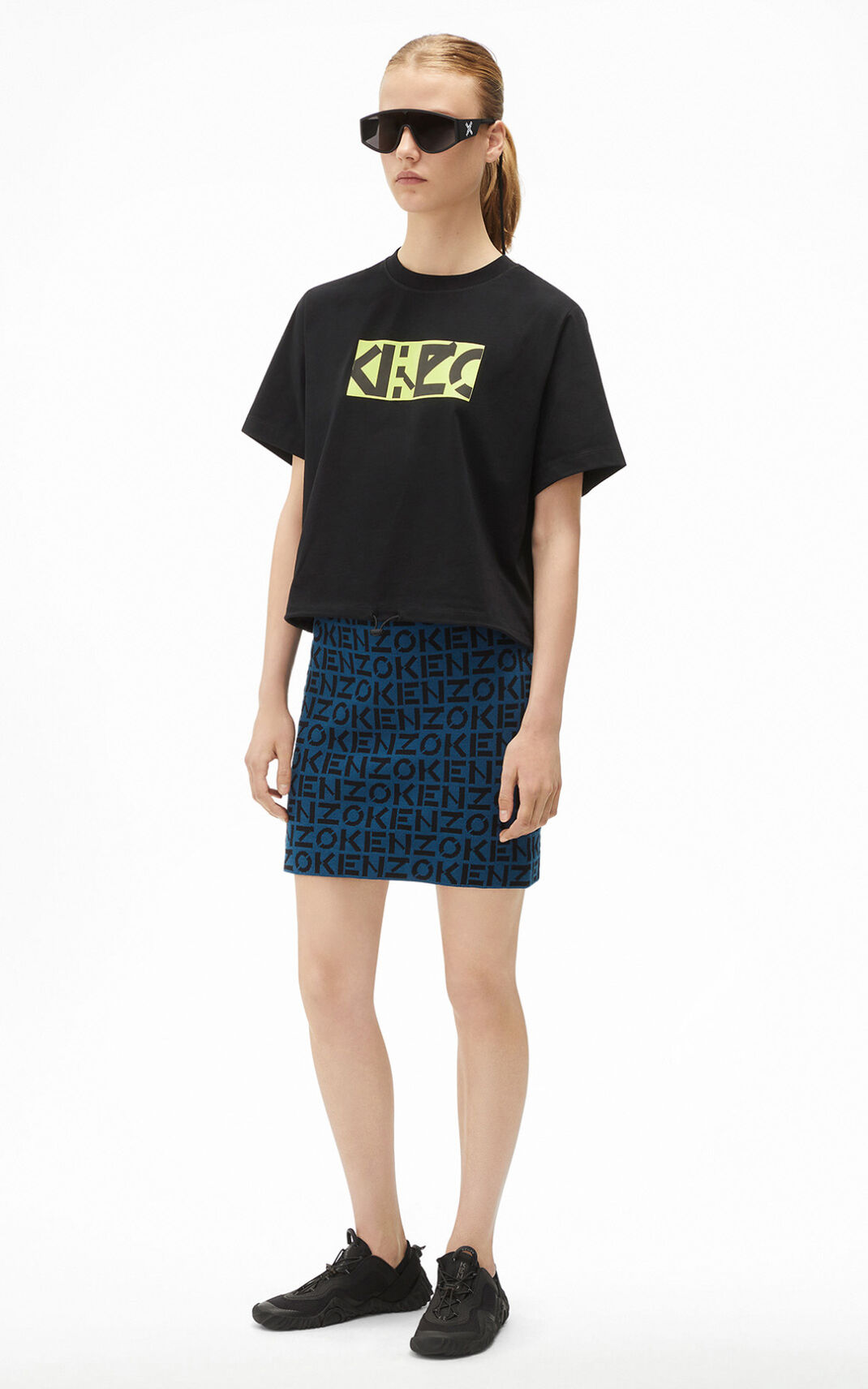 Kenzo Sport Box Tシャツ レディース 黒 - KCMXDT672